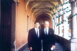 Με τον υπουργό Υγείας της Ιταλίας Umberto Veronesi στην Βενετία, 1992 